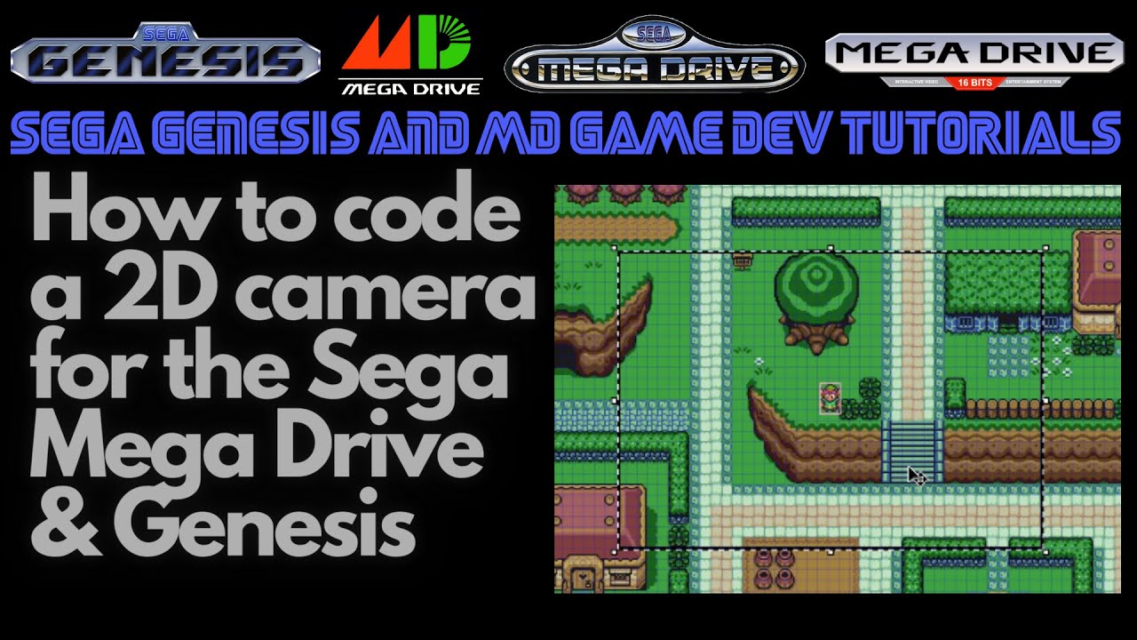 How to Code a Camera for a 2D game on the Sega Genesis & Mega Drive - Beginners Game Dev Tutorials