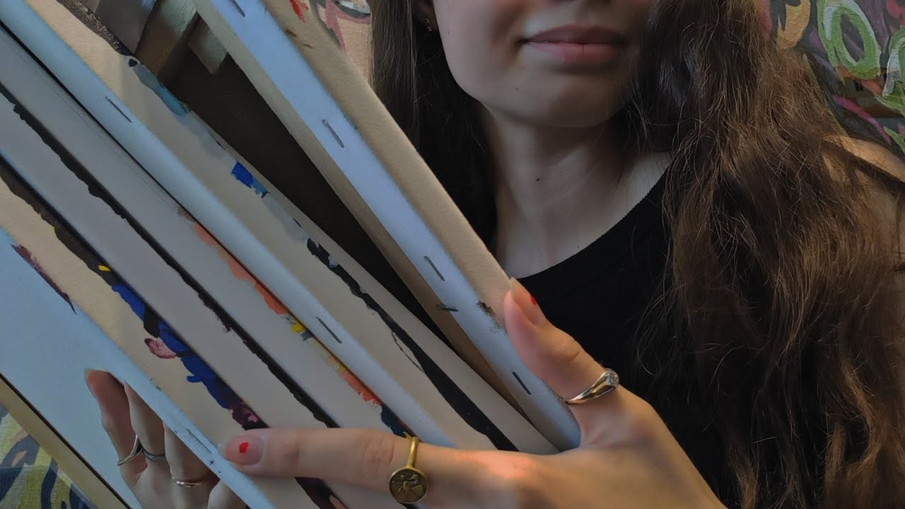 ASMR Showing Paintings by Numbers + unpacking! 🎨🖌