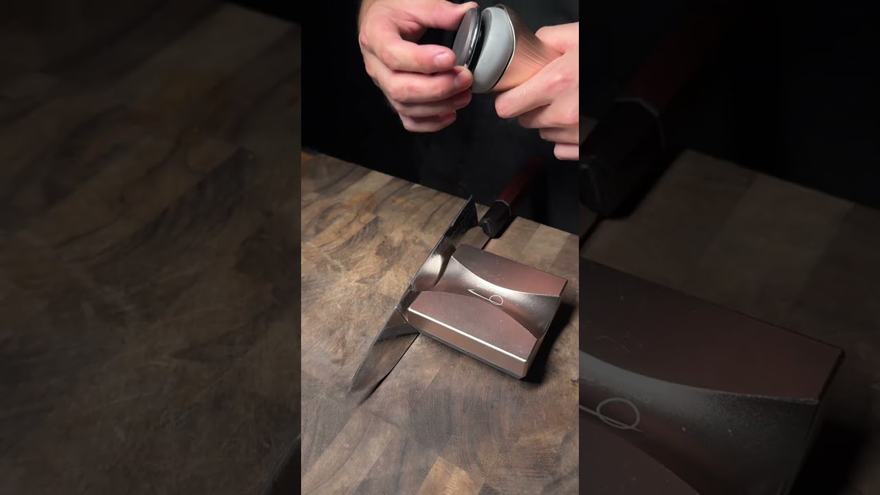 Soldier toy，sharpness test! #fyp #knife #satisfying #knifesharpening #kitchenhacks #knifesharpener