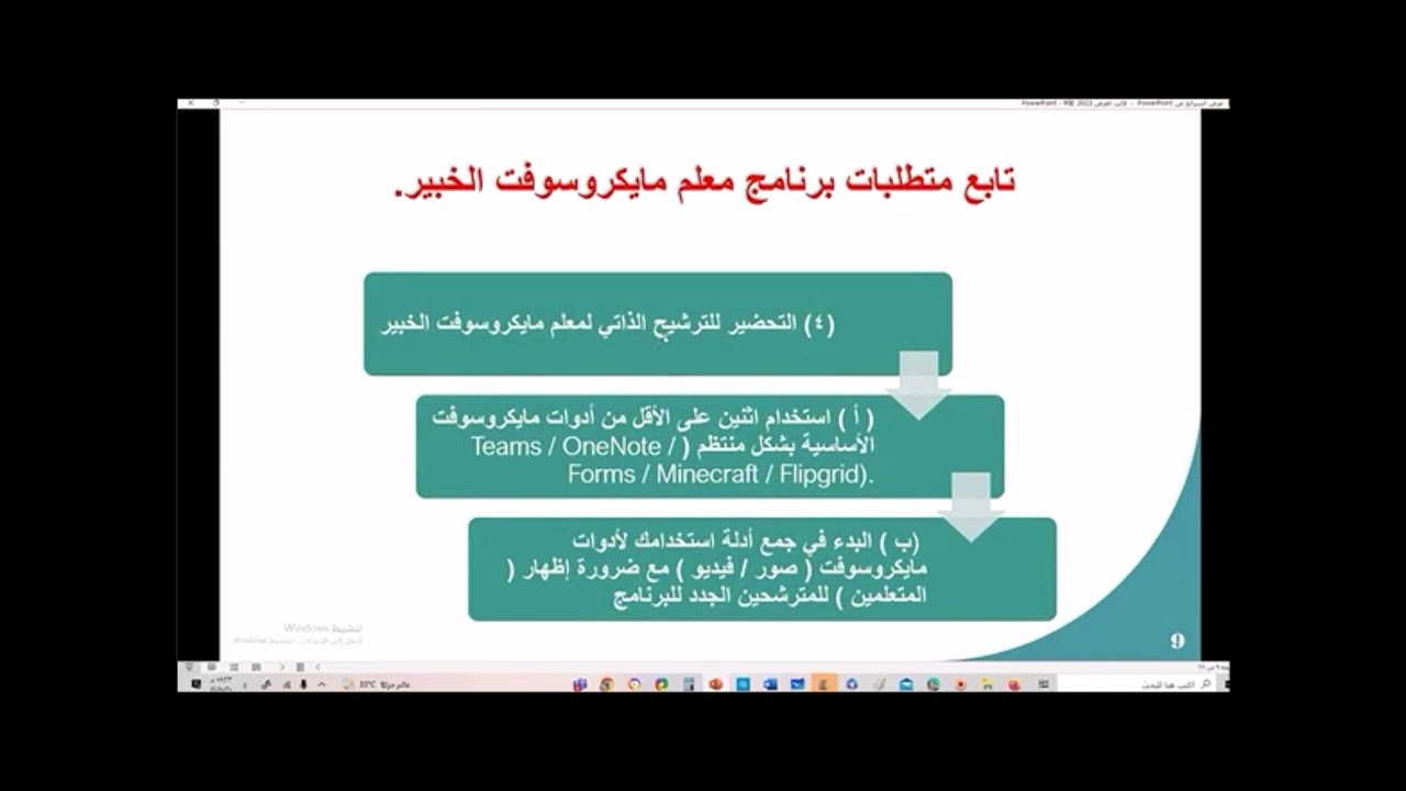 اللقاء الوزاري للتعريف ببرنامج خبير مايكروسوفت للتعلم الإبداعي تقديم أميمة الاحمدي
