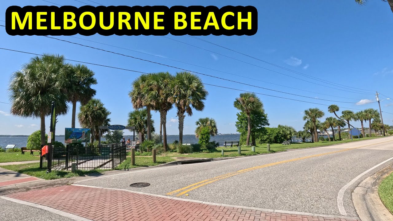 Melbourne Beach Florida Driving Through