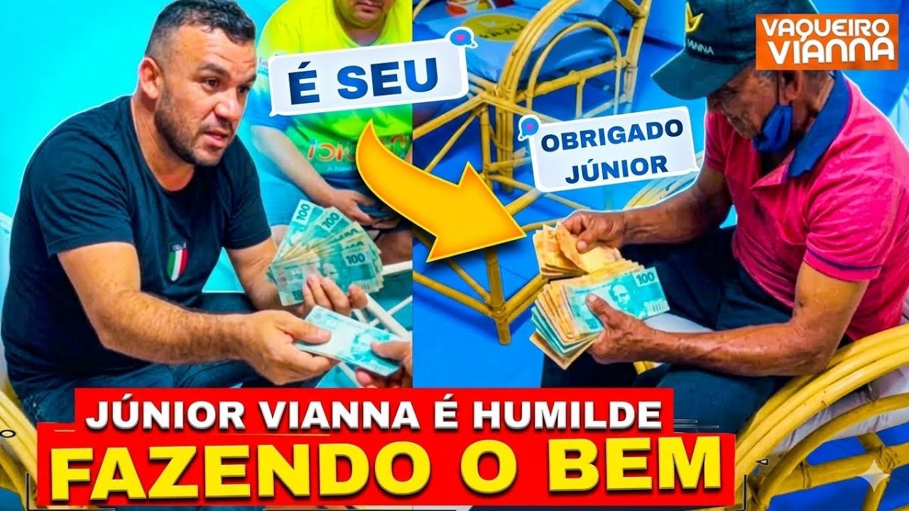 JÚNIOR VIANNA: SE COMOVEU COM A HISTÓRIA DO | SENHOR É AJUDOU