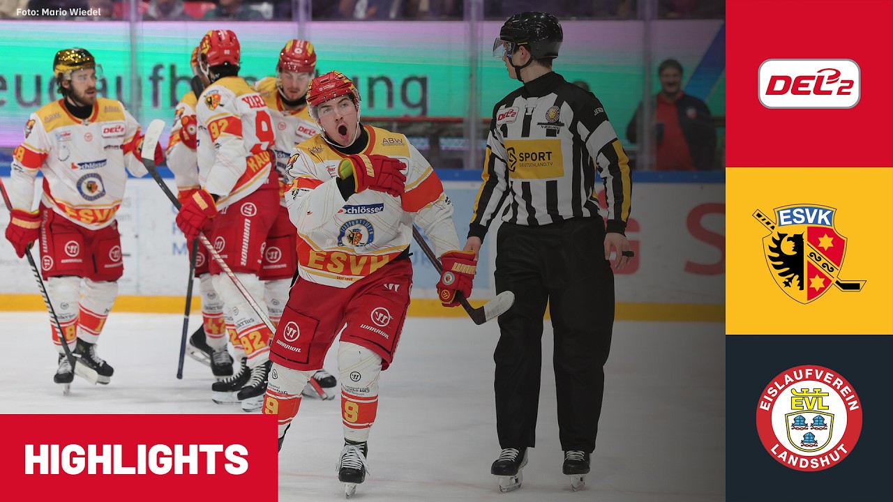 DEL2: ESV Kaufbeuren vs. EV Landshut | Highlights