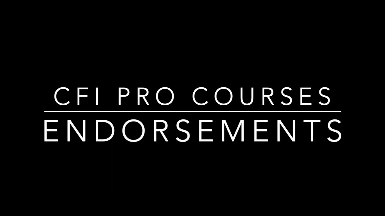 Log Book Endorsements for the CFI Check Ride