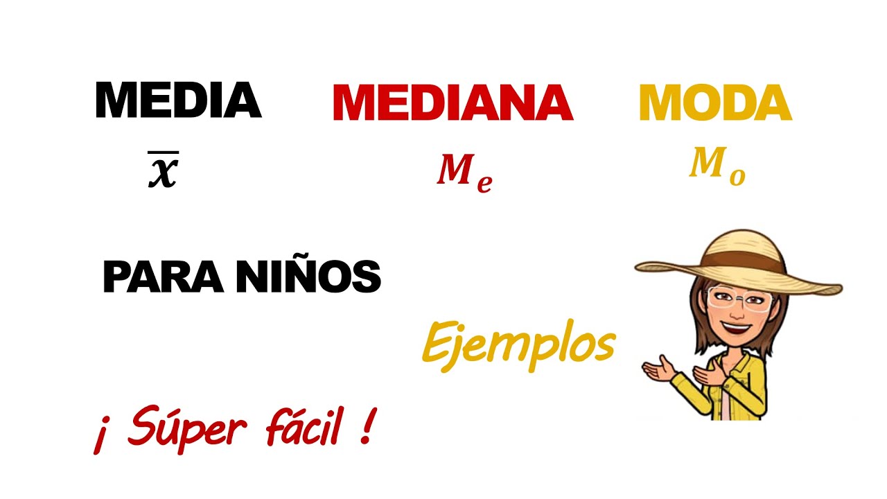 Media, Mediana y Moda para niños. Ejemplos