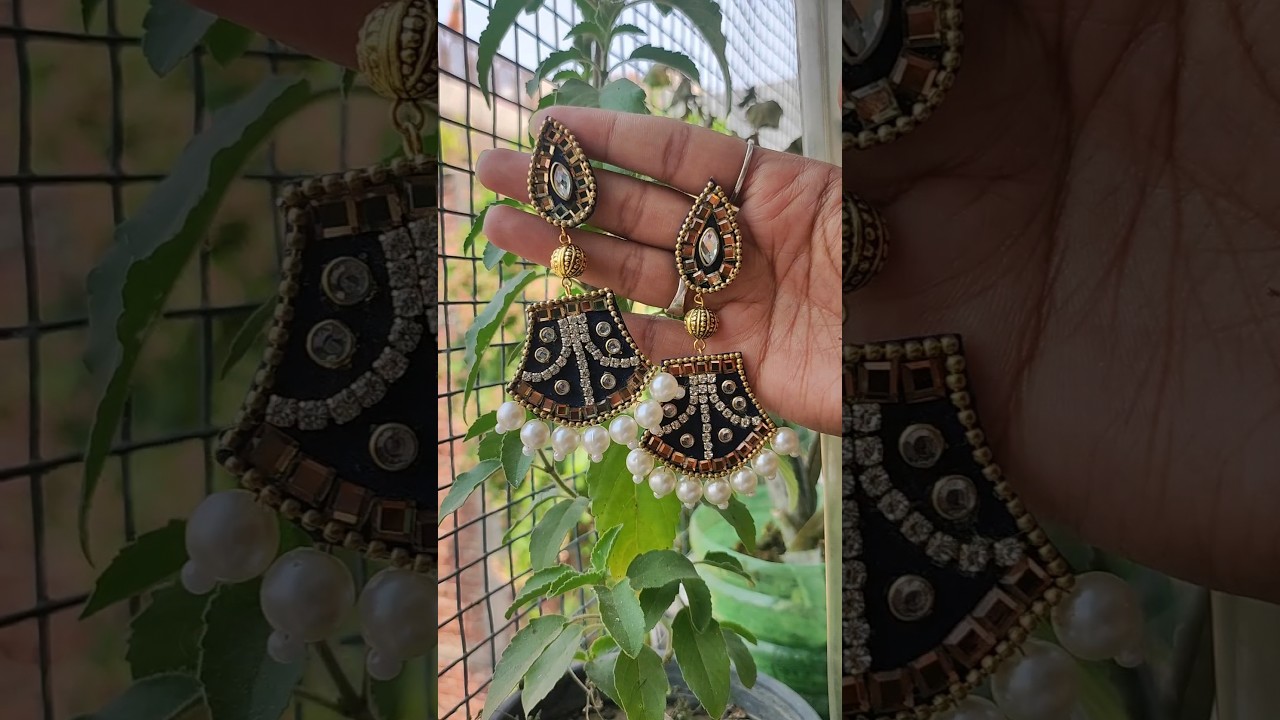 Beautiful Handmade Earrings🤩✨  | Latest Hanging Earrings #viral #diyearrings #handmade #youtube
