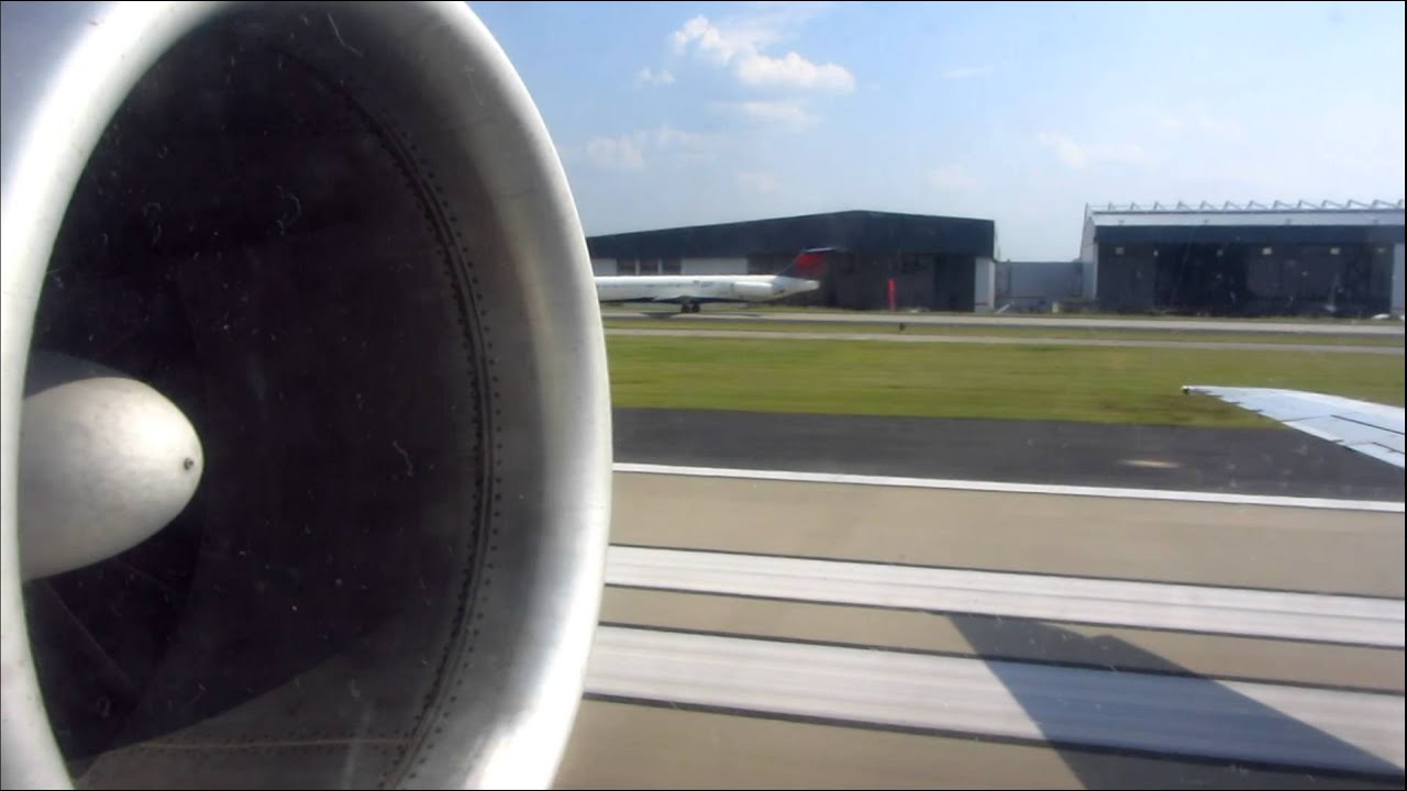 Delta Air Lines DC-9-51 - Engine Start-up, Taxi & Departure Rwy 26L from Atlanta Int'l (ATL), USA