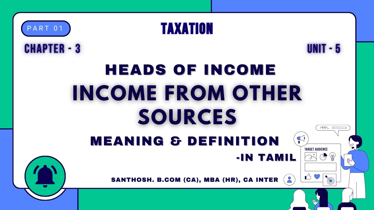 Income from Other Sources – Meaning & Definition in Tamil | CA Inter Taxation | Chapter 3 Unit 5