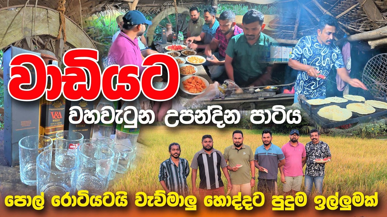 එන හැමෝම කන්න ආසම කෑම | වාඩියේ සුපිරියට ගත්ත උපන්දින පාටිය #traveltrinco #srilanka  #villagelife 