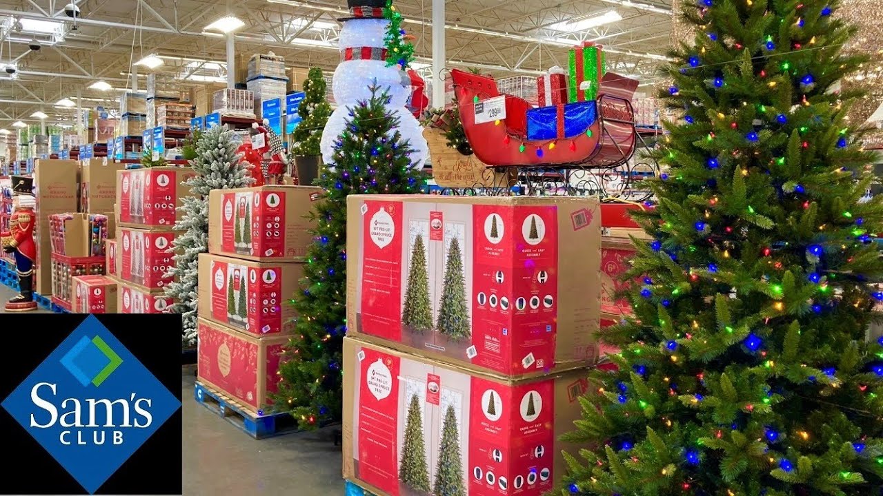 SAM'S CLUB CHRISTMAS DECORATIONS CHRISTMAS TREES ORNAMENTS SHOP WITH ME SHOPPING STORE WALK THROUGH