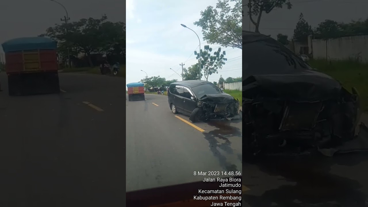 Kecelakaan Mobil Avanza VS Brio Di Sulang Rembang