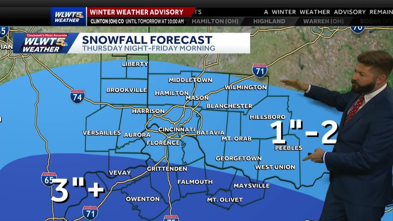 Timeline: When snow showers arrive in Greater Cincinnati