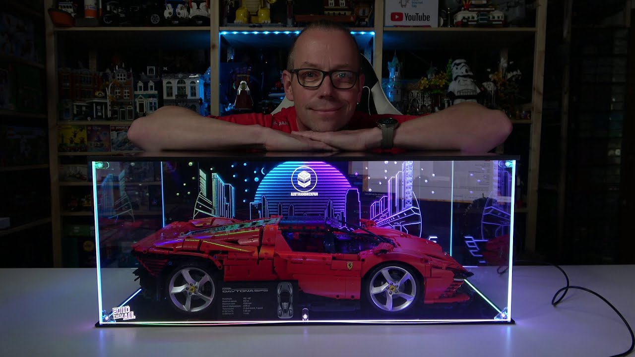 Удивительный светодиодный дисплей для суперкаров в масштабе 1:8, таких как Ferrari Daytona, от Pr...