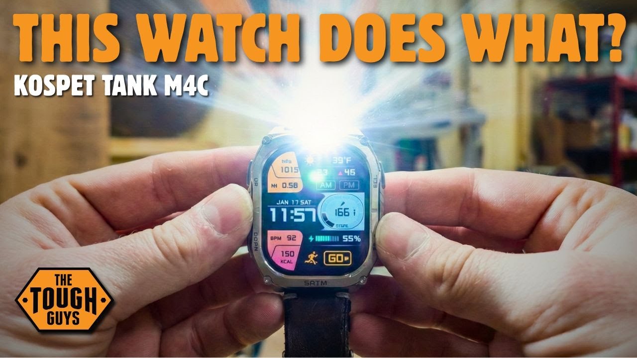 KOSPET TANK M4C: The Tool-Focused Rugged Smartwatch with LED Light & 15-Day Battery