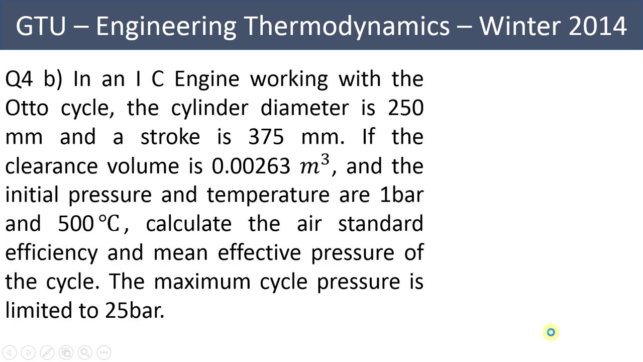 How to solve numerical problems on Otto cycle in Engineering Thermodynamics.