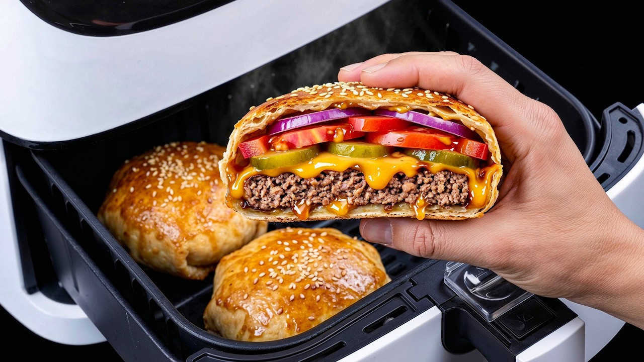 Przestałem zamawiać burgery po tym, jak zrobiłem je w frytkownicy beztłuszczowej! 🍔