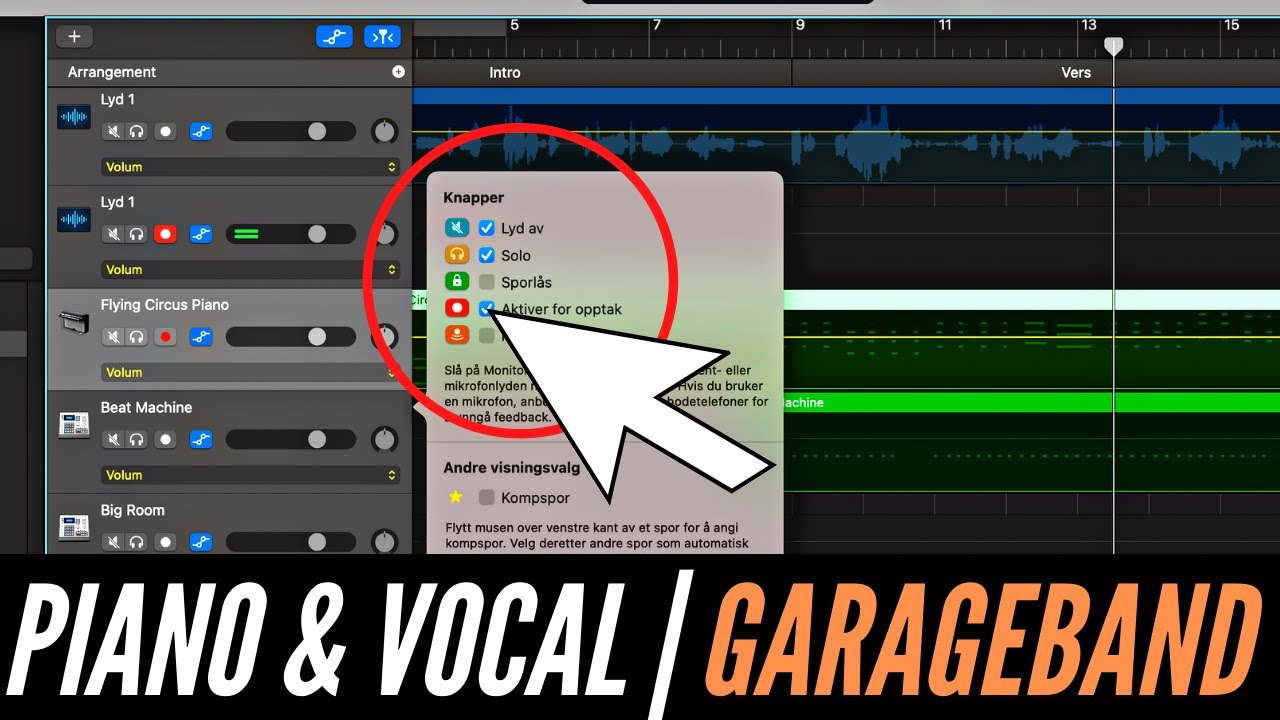 How I record piano and vocal at the same time in Garageband - 2025