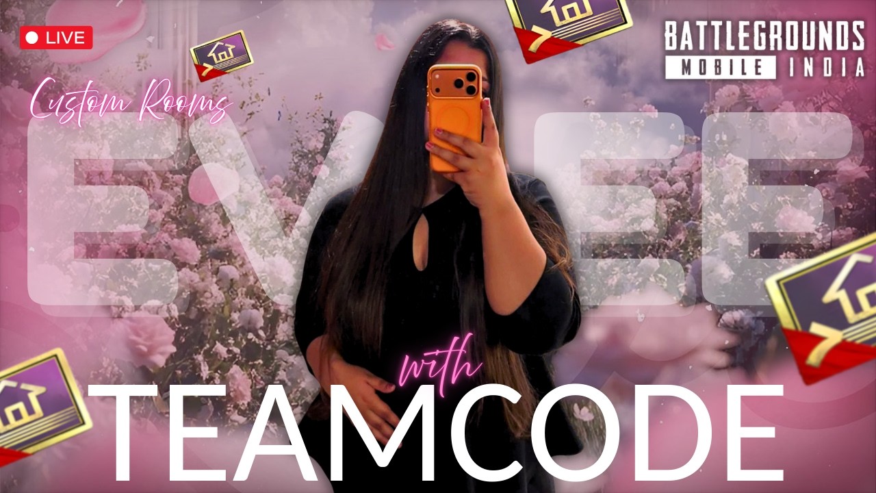 BGMI With TEAMCODE | CUSTOM ROOMS |#bgmi #girlgamer #EveeArmy #shortsfeed #shortslive #handcam