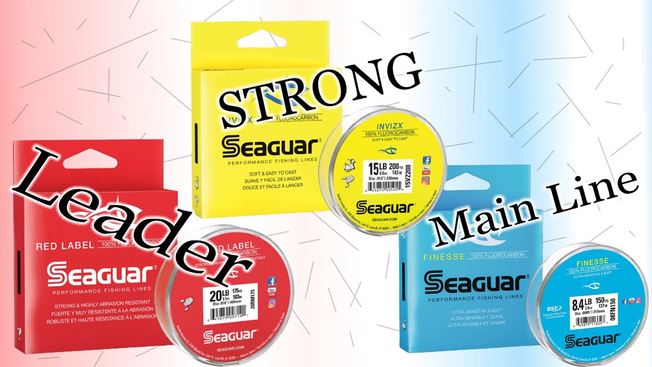SEAGUAR fluorocarbon comparison: RED LABEL vs. INVIZX vs  FINESSE
