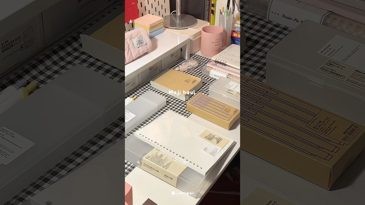 ‧₊˚✩彡 Muji haul with me 🎀 #stationery #study #studygram #haul #shorts #trending