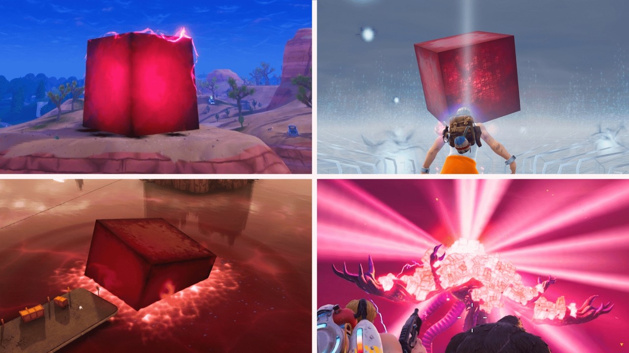 Evolution of Red Cube in Fortnite Storyline 