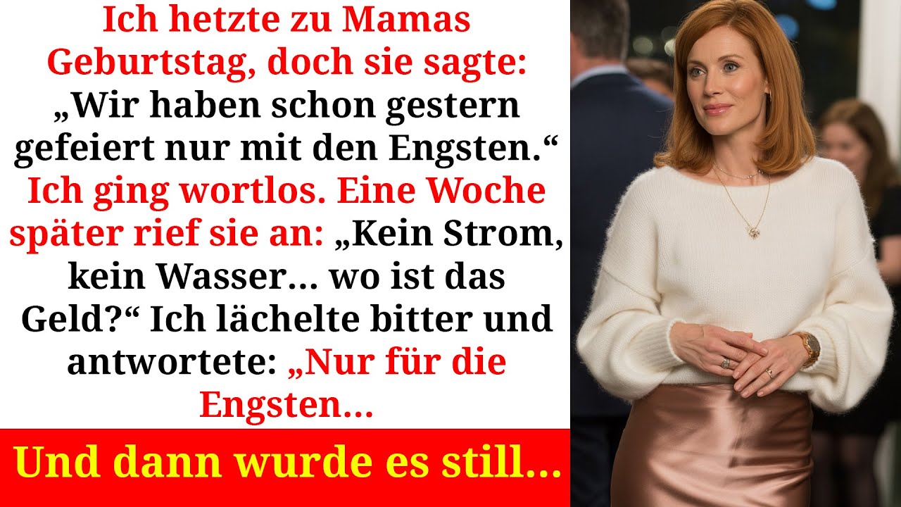 Mama feierte ohne mich doch meine Antwort eine Woche später ließ sie verstummen…