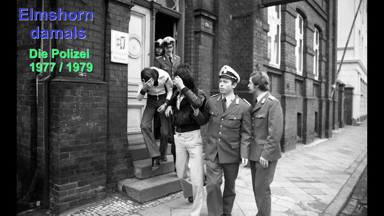 Die Polizei von Elmshorn in den Jahren 1977 und 1979, Verhaftungen, Unfälle und Terroristenfahndung.