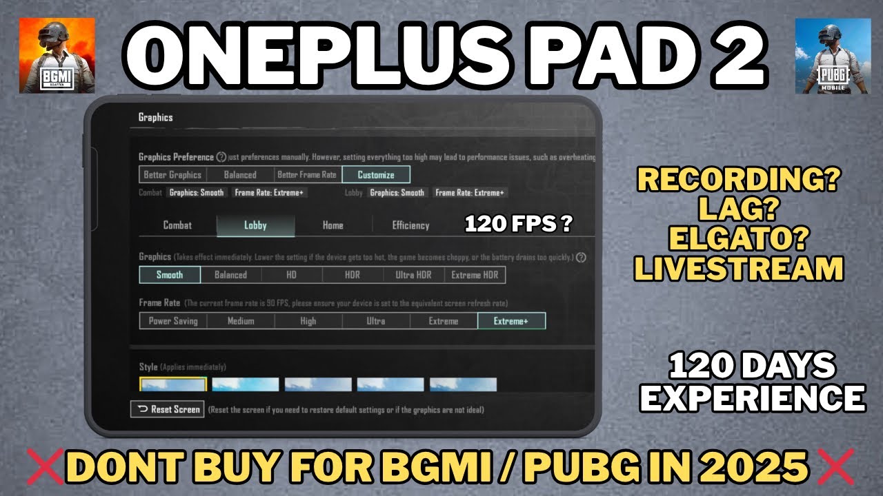 ONEPLUS PAD 2 FOR BGMI IN 2025 | ONEPLUS PAD 2 FOR PUBG IN 2025 #onepluspad2 #120fps