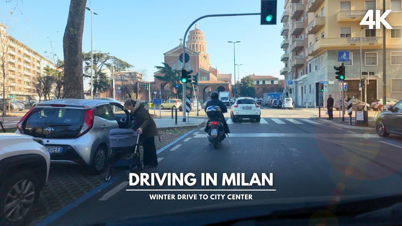 [4K DRIVING ITALY] MILAN Downtown Drive and Provincial Road The Outskirts of Town