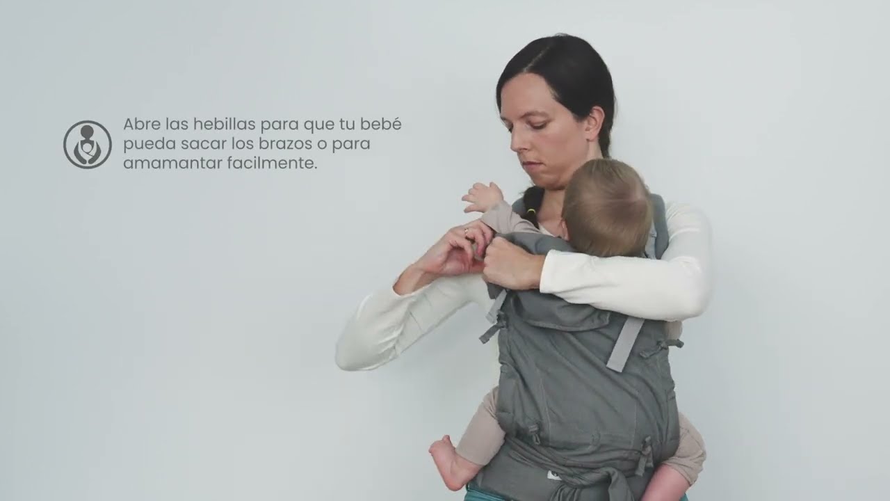 Instrucciones de porteo delante con Quokkababy Mei Carrier: Bebé de +6 meses