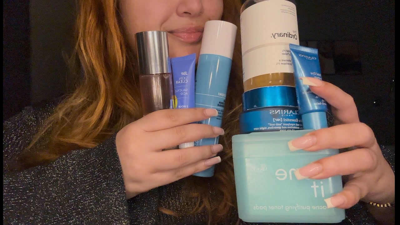 ASMR | Skincare Collection Tapping & Whispering (Relaxing)