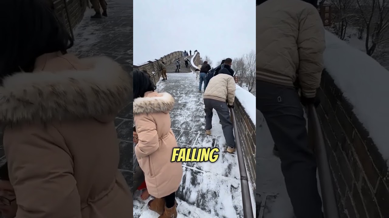 The Great Wall of China during the winter.. #funny