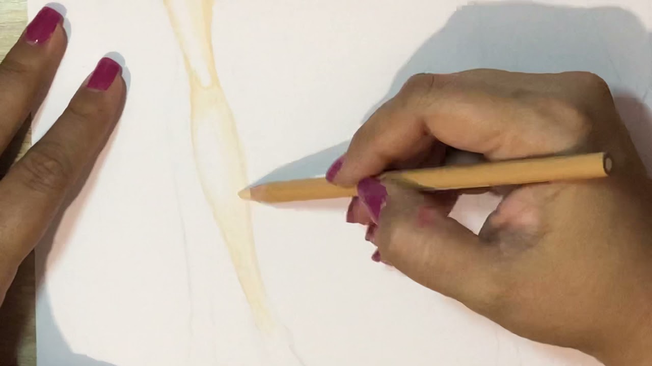 Técnica de lápiz de color en figurín de dama - piel clara