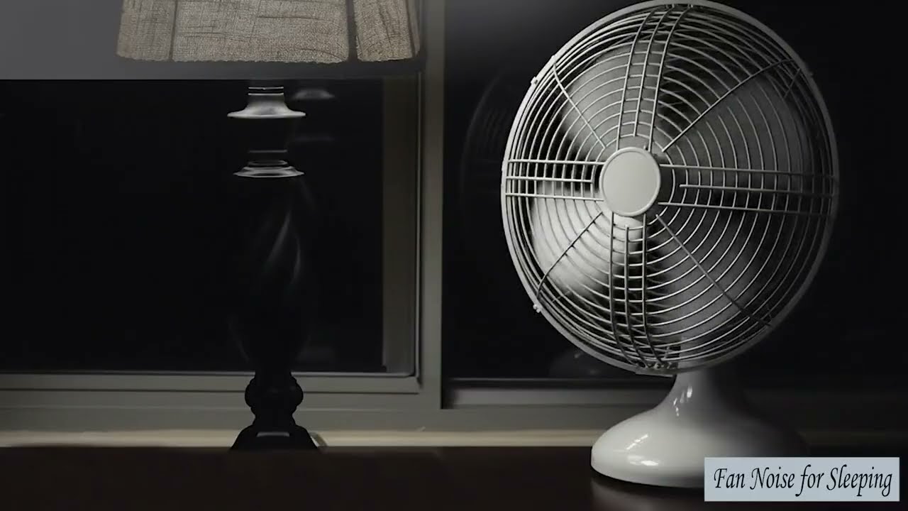 Gentle Fan Noise mix Rain for Sleeping 💤 10 Hours White Sound  Black Screen Sleep Help, No Ads