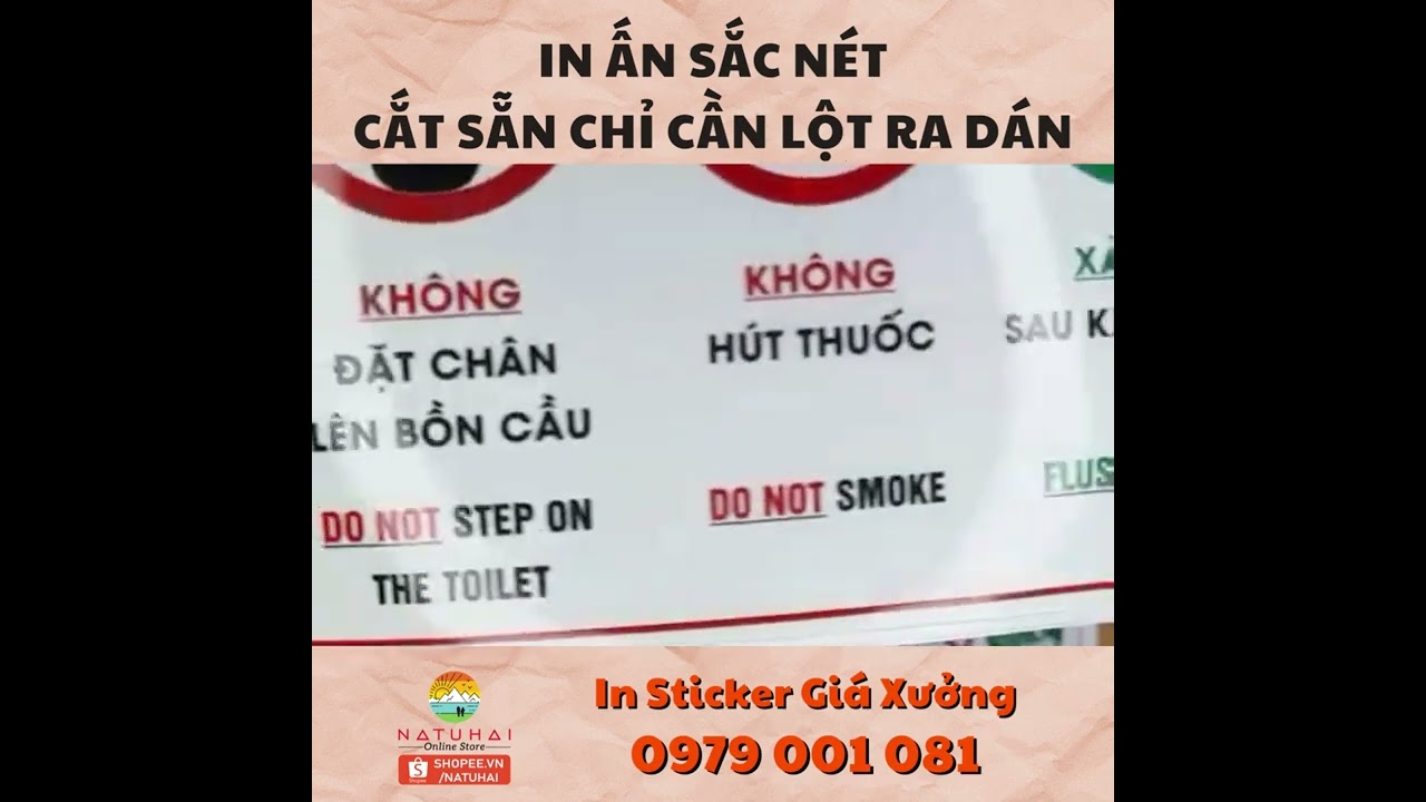 Decal Nội Quy Sử Dụng Nh&agrave; Vệ Sinh C&ocirc;ng Ty, Văn Ph&ograve;ng, Shop | Si&ecirc;u Thị Sticker #6 | Natuhai Store