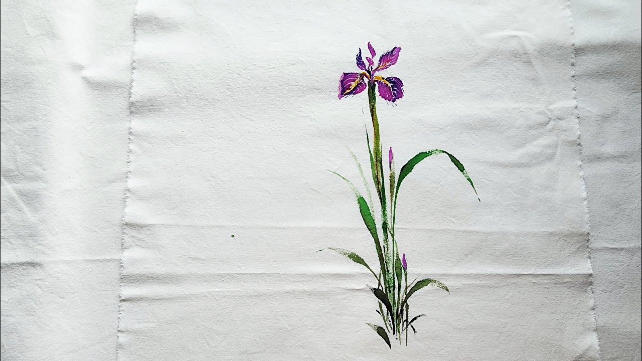 Fabric Art | Painting Iris Flowers 섬유 위에 피어난 아이리스 | 옥신각신 할미공작소