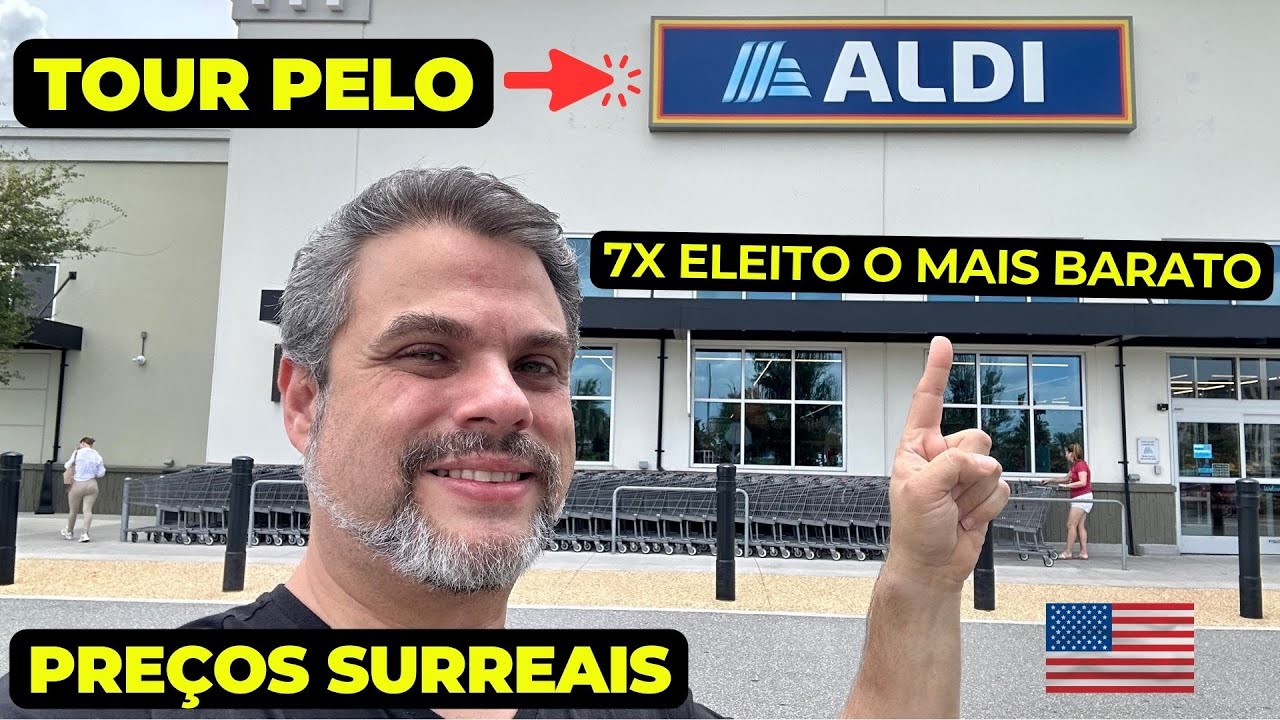 TOUR pelo ALDI (ATUALIZADO 2024): SUPERMERCADO 7X ELEITO o mais BARATO dos EUA