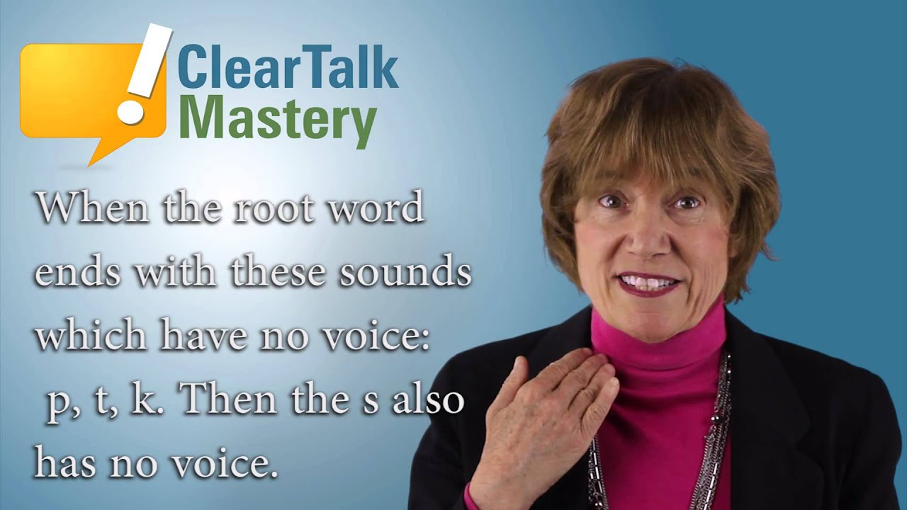 Accent Reduction - How to say the grammar s sound - Tip 80