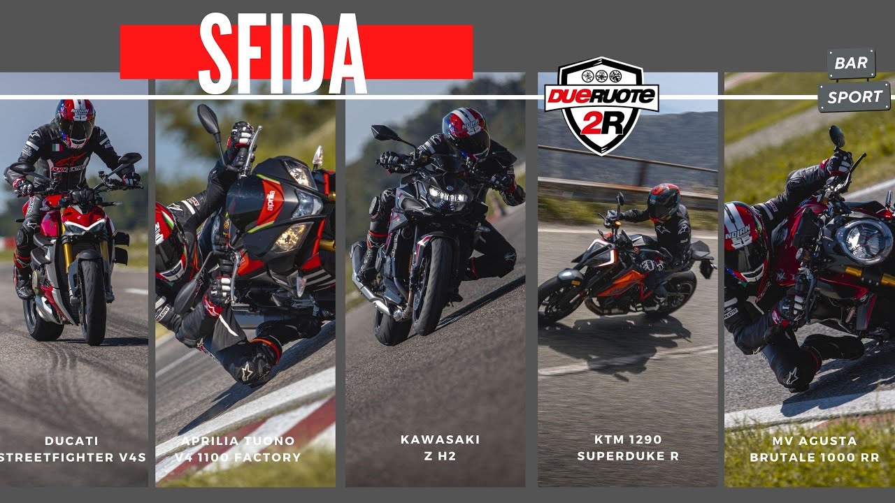 SFIDA hypernaked 2020: Aprilia, Ducati, Kawasaki, KTM, MV Agusta. Strada e pista, chi è la migliore?