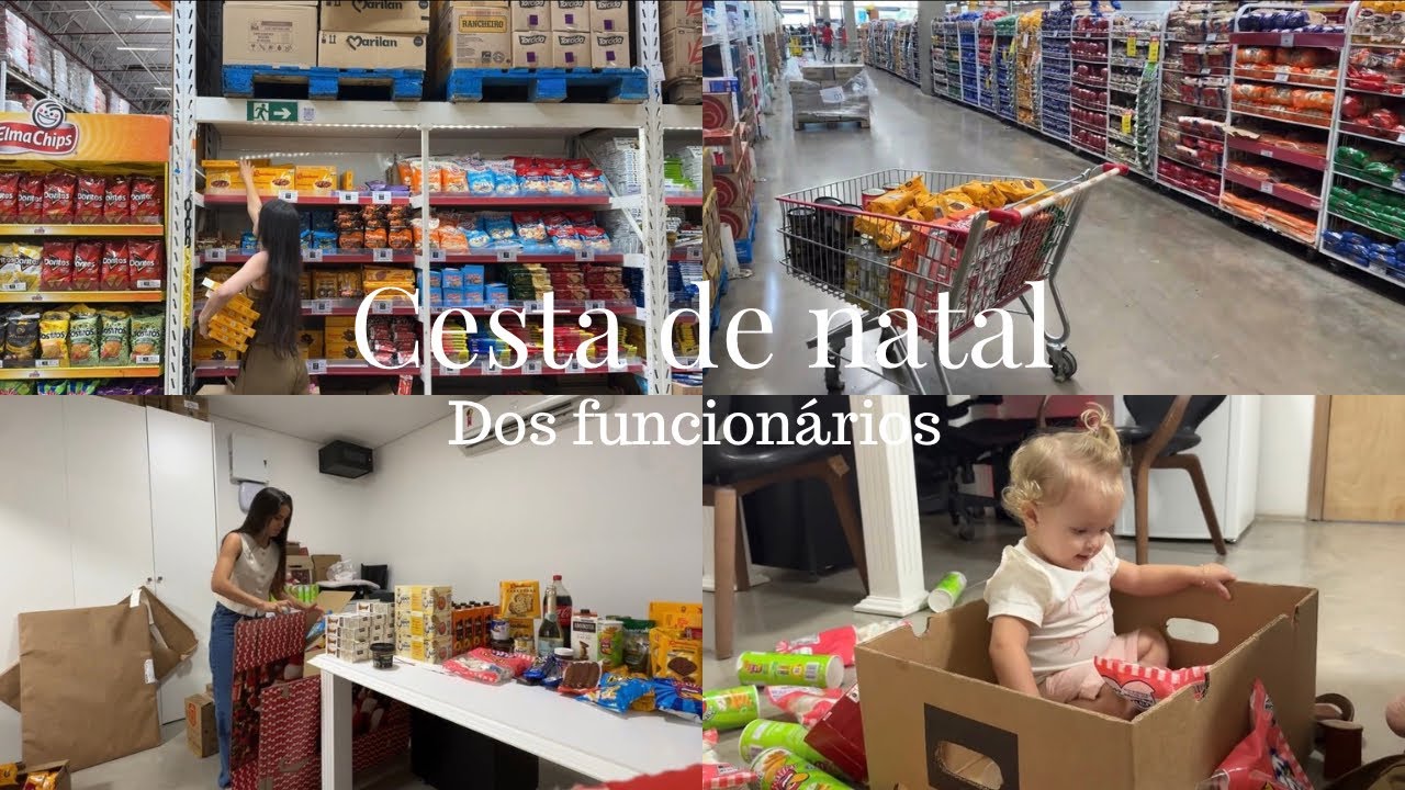 COMO FIZ A CESTA DE NATAL DOS FUNCIONÁRIOS 🎄🪅