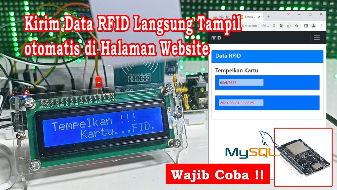 Kirim data RFID Langsung tampil Otomatis dihalaman Website ESP32 | PHP Mysql #esp32 #arduinoprojects