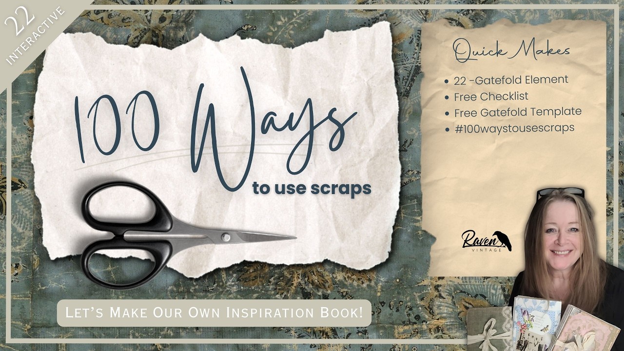 The Gatefold you didn't know you needed for Junk Journals | 100 Ways to Use Scraps - Project #22