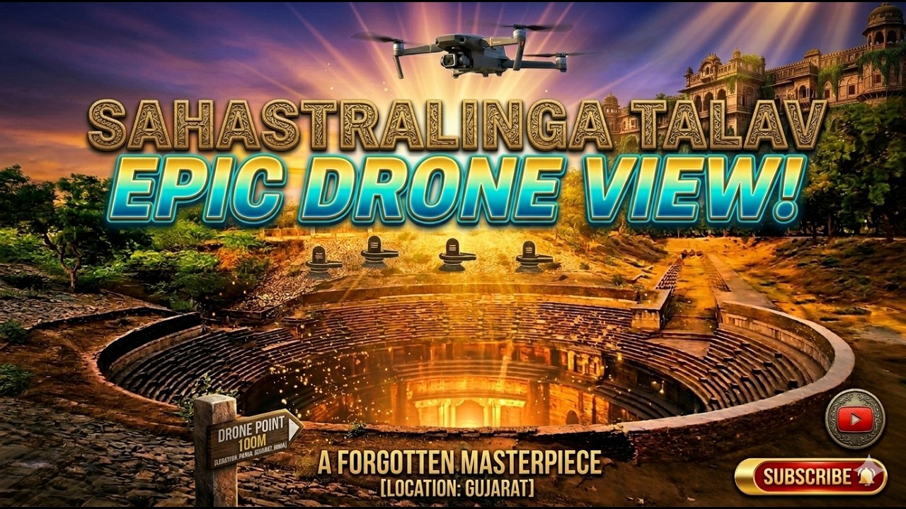 Sahastralinga Talav | Epic drone view | Archeological site | Patan | Heritage city | Gujarat