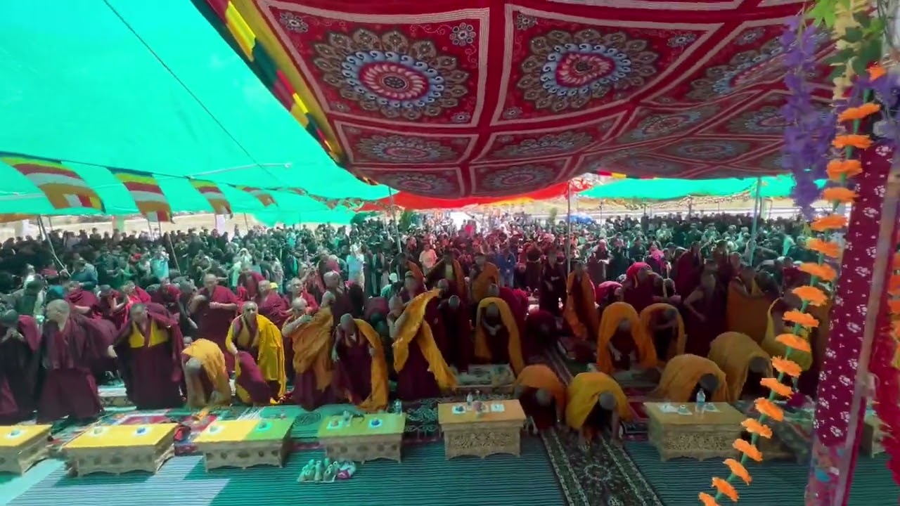 H.E. Ling Rinpoche at Samten Ling Monastery and Gives Advice to Sumoor & Kyager Residents