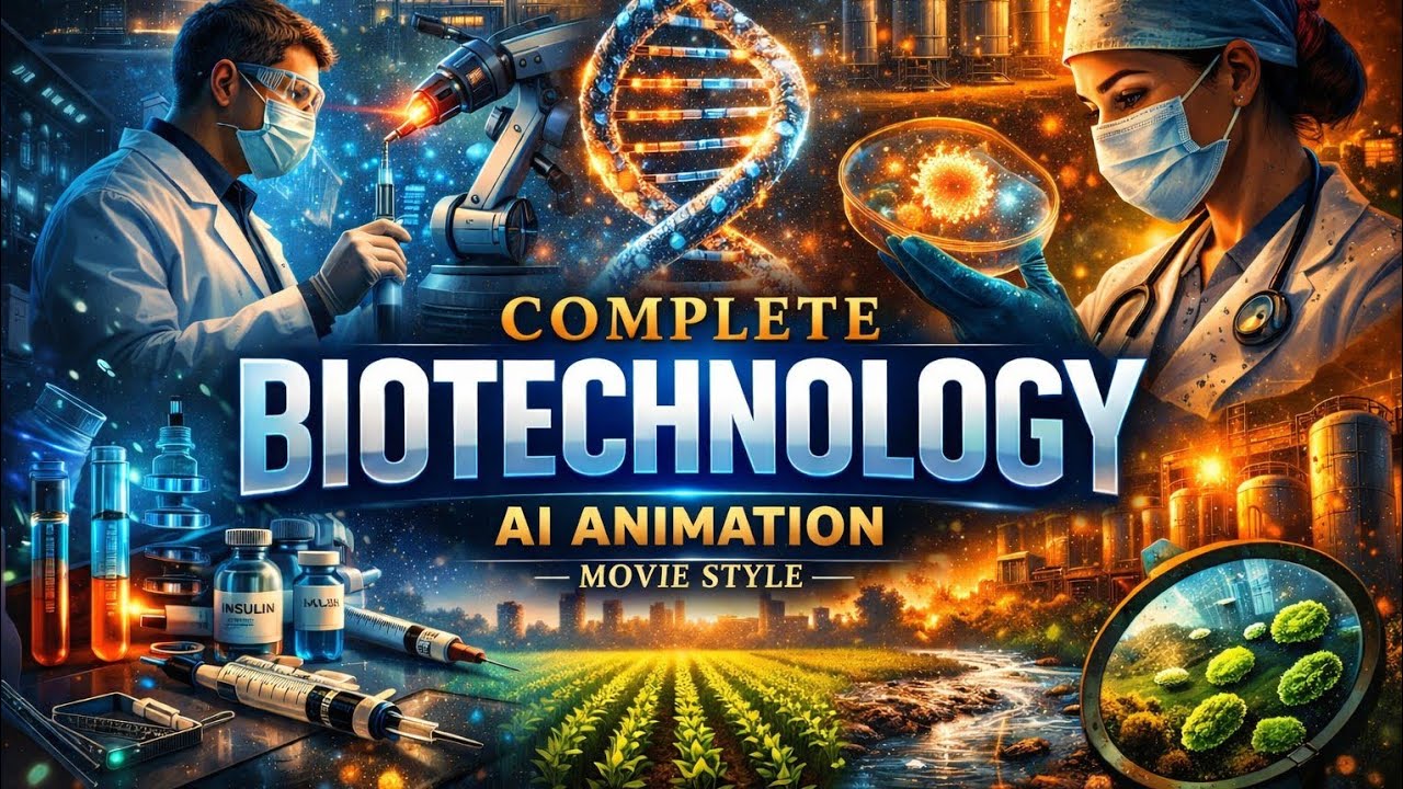 Complete Biotechnology | AI Animation Movie Style | UPSC Prelims & Mains Full Chapter