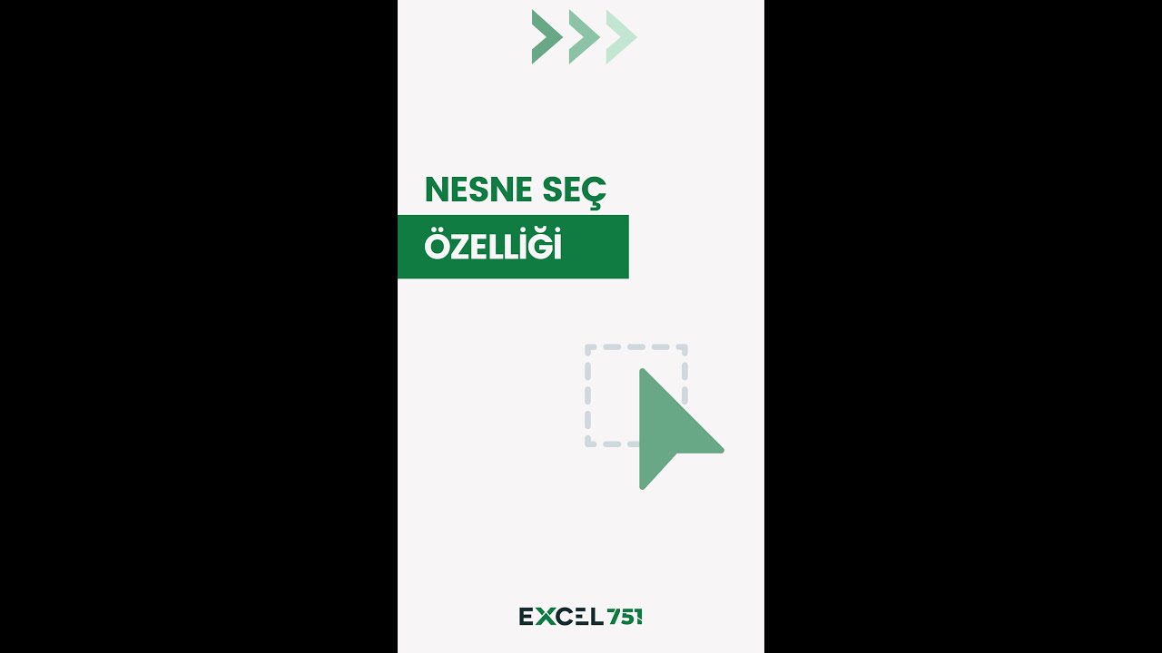 Excel'de Nesne Se&ccedil; &Ouml;zelliği | #EXCEL 751 | #shorts