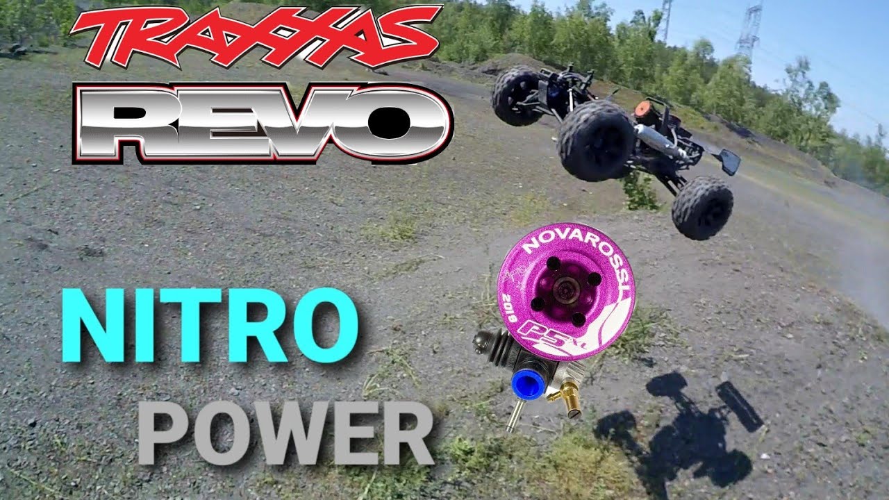 Nitro Traxxas Revo Novarossi P5 Bash & Drag Race vs Traxxas Maxx