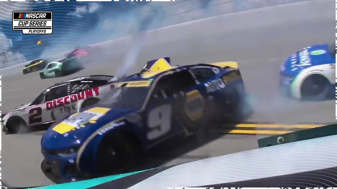 Playoff Trouble for Chase Elliott After Early Crash | 2025 NASCAR Cup Series at Talladega