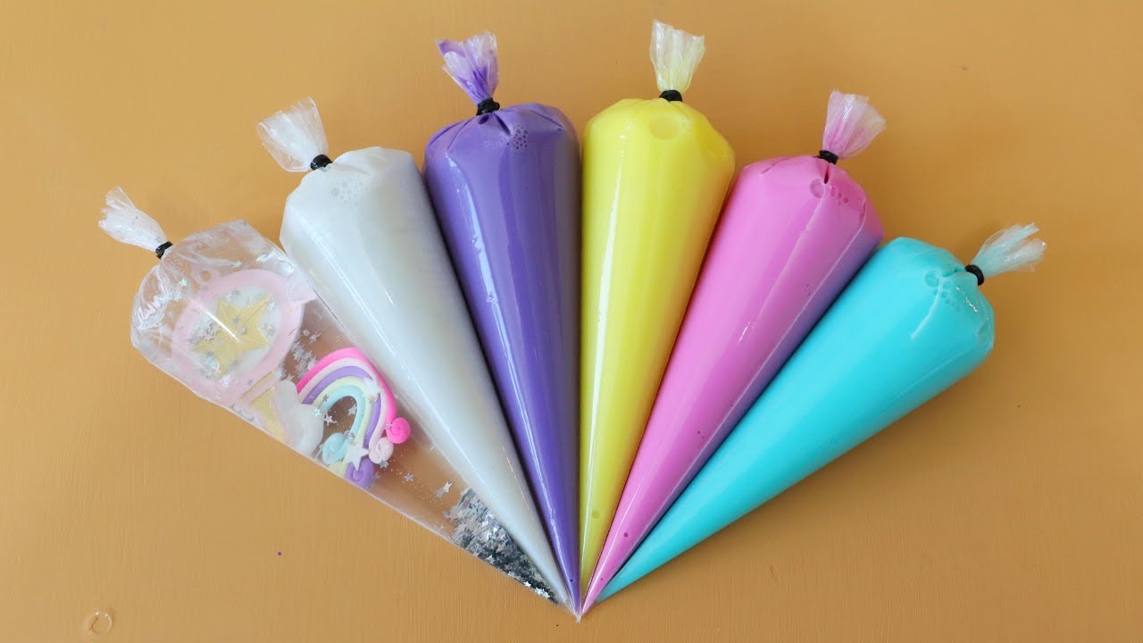 Making Glossy Slime with Piping Bags! Most Satisfying Slime Video★ASMR★#ASMR#PipingBags