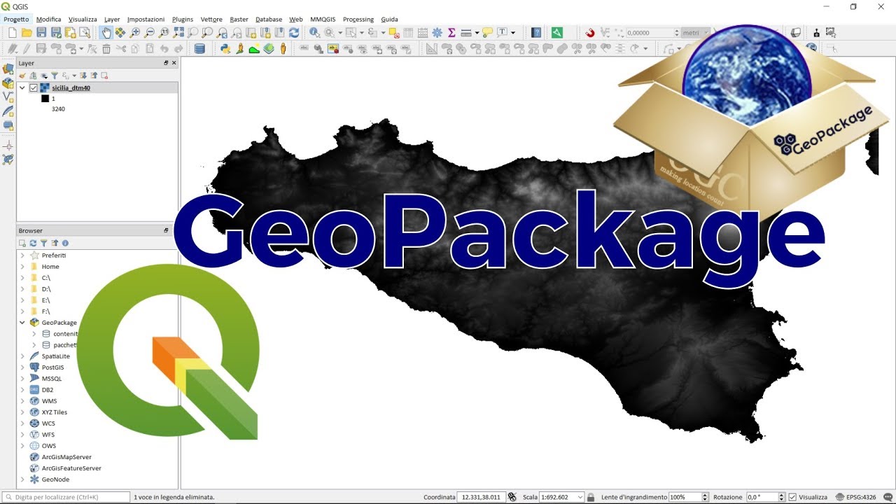 QGIS 3.0  come usare il formato GeoPackage